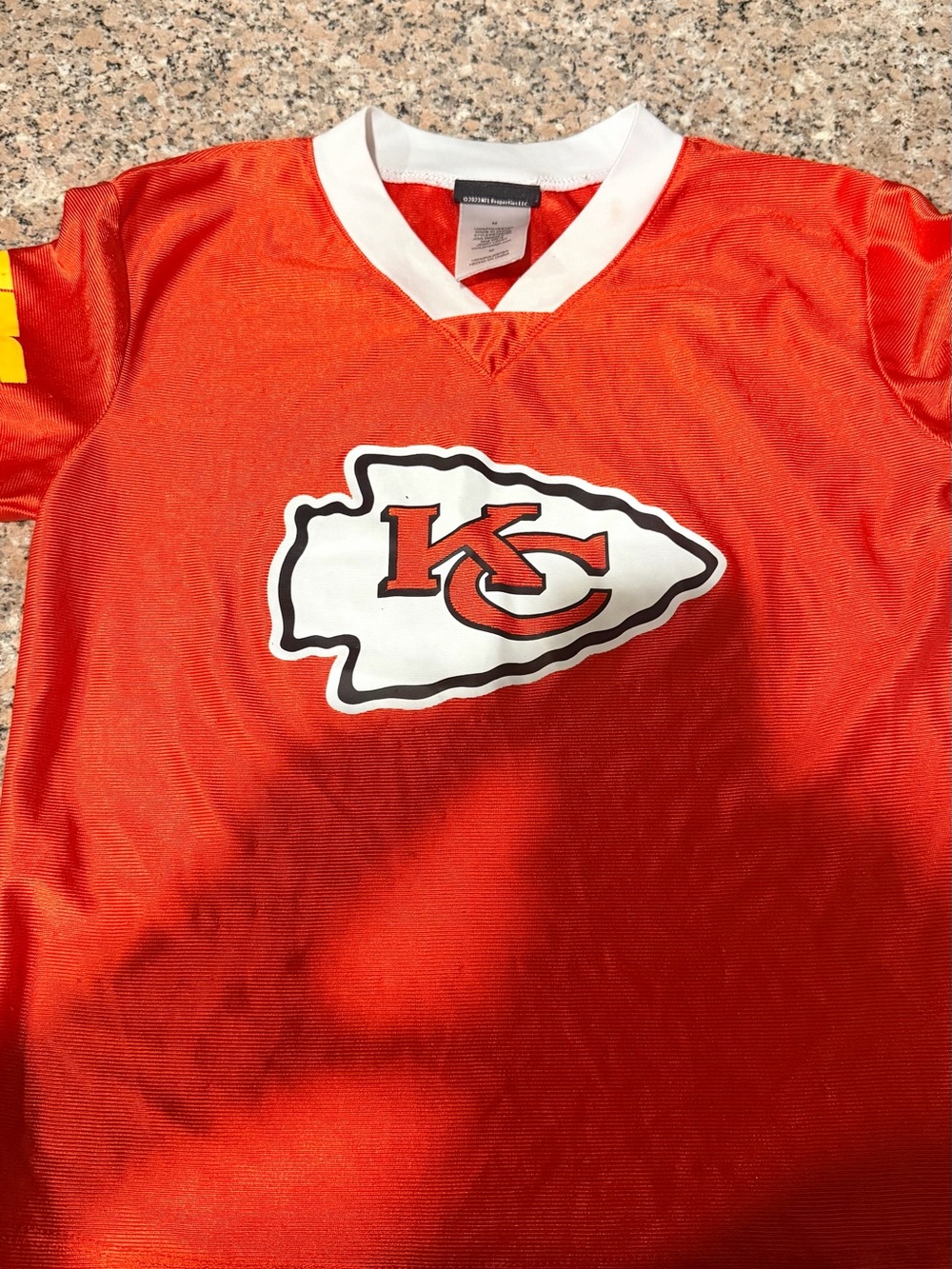 Kansas City Chiefs NFL Football kids Jersey Shirt Size M Red White Yellow